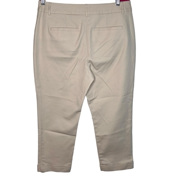 Chicos So Slimming Women’s Beige Cropped Pants Size 16 Cotton Spandex Blend - Picture 2 of 15